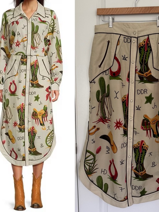 Double D Ranch Dresses & Skirts - Double D Ranch Atomic Ranch Printed A-Line Skirt